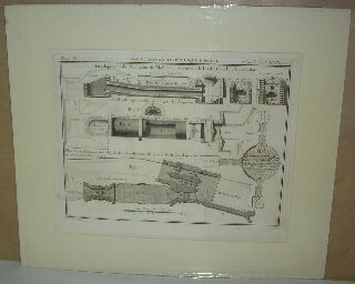 GRABADO AL COBRE-GRAVURE SUR CUIVRE: DEVELOPEMENT DE L'ACQUEDUC DE MESURAN PASSANT LE LIT DU CANAL DE LANGUEDOC.