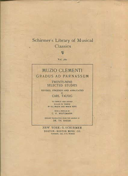 Gradus ad Parnassum : twenty-nine selected studies : to which are added scales in thirds in all major and minor keys.