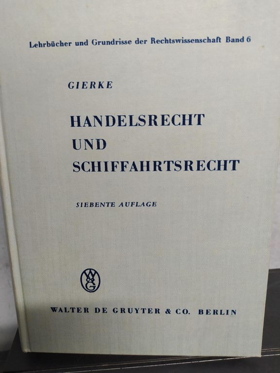 HANDELSRECHT UND SCHIFFAHRTSRECHT.