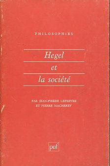 HEGEL ET LA SOCIETE.