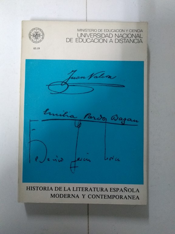 Historia de la Literatura Española. Moderna y Contemporánea