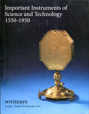IMPORTANT INSTRUMENTS OF SCIENCE AND TECHNOLOGY 1550-1950.