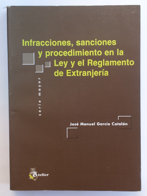 Infracciones, sanciones y procedimiento en la ley y el reglamento de extranjeria.