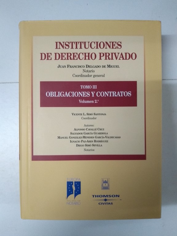 Instituciones de Derecho Privado III. Obligaciones y Contratos Vol. 2.º
