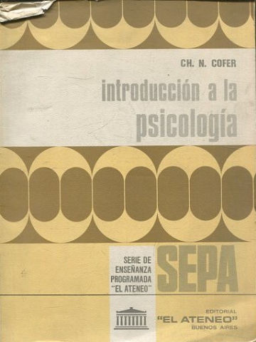 INTRODUCCION A LA PSICOLOGIA.