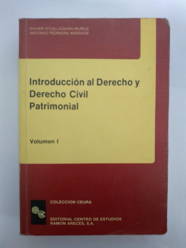 Introducción al Derecho y Derecho Civil Patrimonial. I