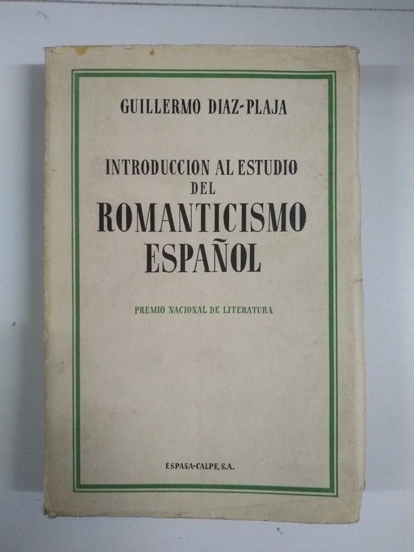 Introducción al estudio del romanticismo español