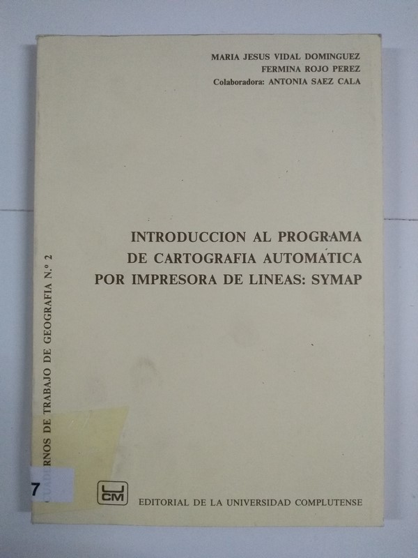 Introducción al Programa de Cartografía Automática por Impresora de Lineas: Symap, 2