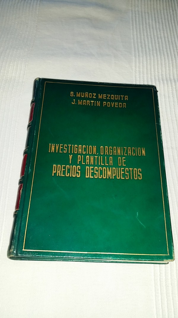 Investigacion, Organización y plantilla de precios descompuestos