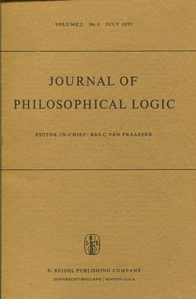 JOURNAL OF PHILOSOPHICAL LOGIC. VOLUME 2, No. 3, JULY 1973.