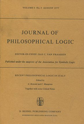 JOURNAL OF PHILOSOPHICAL LOGIC. VOLUME 6, No. 3, AUGUST 1977.