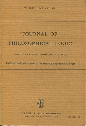 JOURNAL OF PHILOSOPHICAL LOGIC. VOLUME 8, No. 2, MAY 1979.