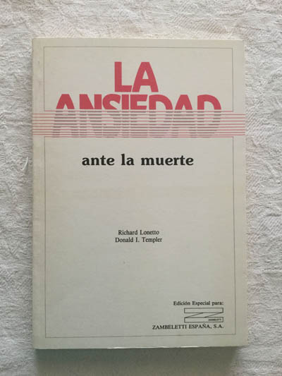 La ansiedad ante la muerte