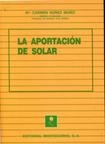 LA APORTACION DE SOLAR.