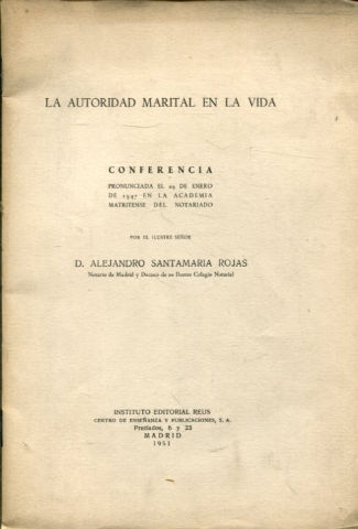LA AUTORIDAD MARITAL EN LA VIDA.