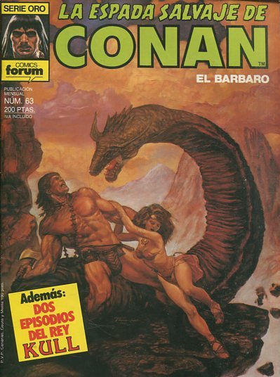 LA ESPADA SALVAJE DE CONAN EL BARBARO. SERIE ORO. NUMERO 63. SEGUNDA EDICION. COMICS FORUM.