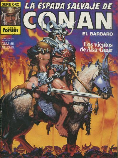 LA ESPADA SALVAJE DE CONAN EL BARBARO. SERIE ORO. NUMERO 55. SEGUNDA EDICION. COMICS FORUM.