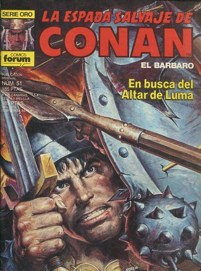 LA ESPADA SALVAJE DE CONAN EL BARBARO. SERIE ORO. NUMERO 51. SEGUNDA EDICION. COMICS FORUM.