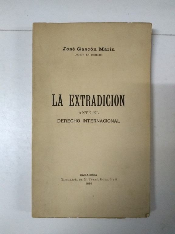 La Extradición ante el Derecho Internacional