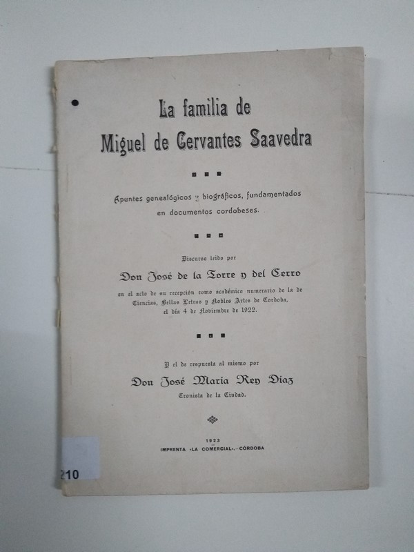 La familia de Miguel de Cervantes Saavedra