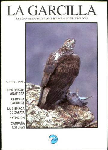 LA GARCILLA Nº 93. REVISTA DE LA SOCIEDAD ESPAÑOLA DE ORNITOLOGIA.