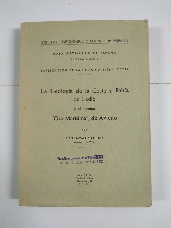 La Geología de la Costa y Bahía de Cádiz  el poema Ora Maritima, de Avieno