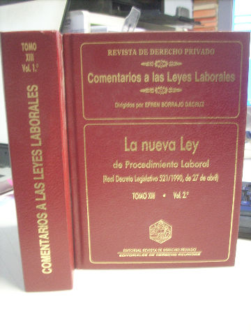 LA NUEVA LEY DE PROCEDIMIENTO LABORAL (R.D. LEGISLATIVO 521/1990, DE 27 DE ABRIL). 2 TOMOS.