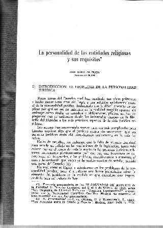 LA PERSONALIDAD DE LAS ENTIDADES RELIGIOSAS Y SUS REQUISITOS.