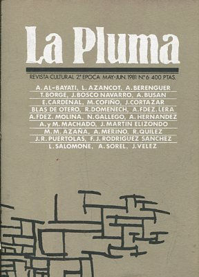 LA PLUMA. REVISTA CULTURAL Nº 6.