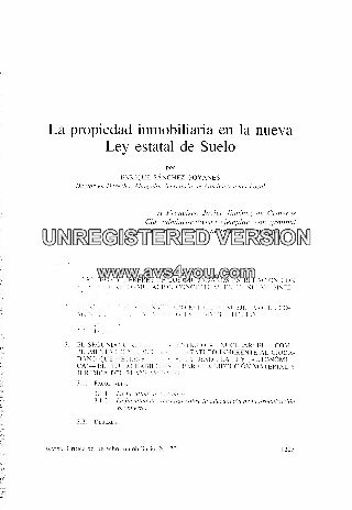 LA PROPIEDAD INMOBILIARIA EN LA NUEVA LEY ESTATAL DEL SUELO.