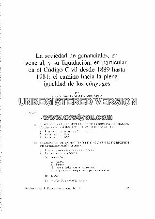 LA SOCIEDAD DE GANACIALES, EN GENERAL, Y SU LIQUIDIDACION, EN PARTICULAR, EN EL CODIGO CIVIL DESDE 1889 HASTA 1981: EL CAMINO HACIA LA PLENA IGUALDAD DE LOS CONTUGES.