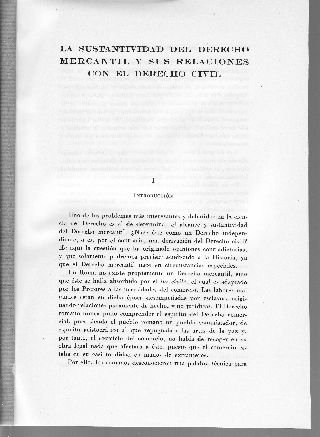 LA SUSTANTIVIDAD DEL DERECHO MERCANTIL Y SUS RELACIONES CON EL DERECHO CIVIL.