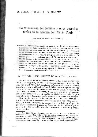 LA TRANSMISION DEL DOMINIO Y OTROS DERECHOS REALES EN LA REFORMA DEL CODIGO CIVIL.