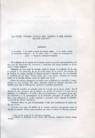 LA VIUDA TUTORA (ITALIA DEL CENTRO Y DEL NORTE SIGLOS XIII-XIV).