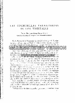 LAS COCHINILLAS PARASITARIAS DE LOS VEGETALES.
