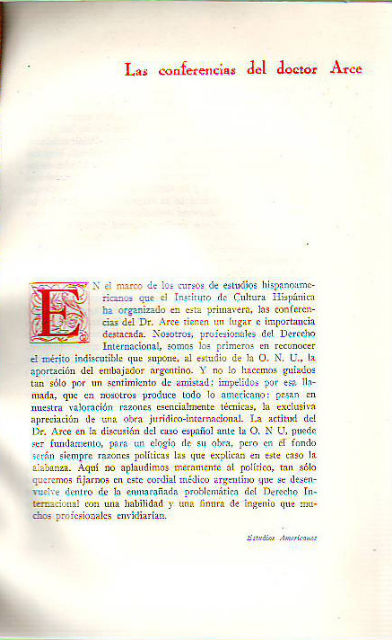 LAS CONFERENCIAS DEL DOCTOR ARCE.