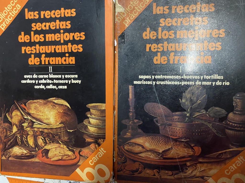 LAS RECETAS SECRETAS DE LOS MEJORES RESTAURANTES DE FRANCIA. I: SOPAS Y ENTREMESES, HUEVOS Y TORTILLAS, MARISCOS, PECES DE MAR Y DE RIO. II: AVES DE CARNE BLANCA Y OSCURA, CORDERO Y CABRITO, TERNERA Y BUEY, CERDO, CALLOS, CAZA.