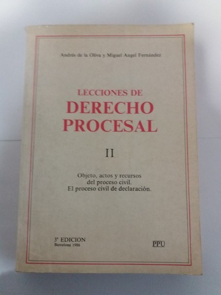 Lecciones de Derecho Procesal. II