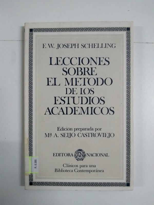 Lecciones sobre el método de los estudios académicos