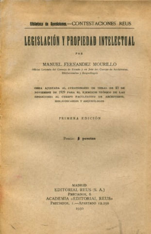 LEGISLACION Y PROPIEDAD INTELECTUAL.