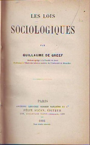 LES LOIS SOCIOLOGIQUES.