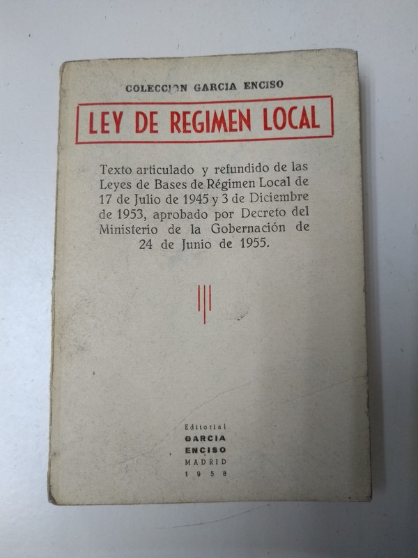 Ley de regimen local