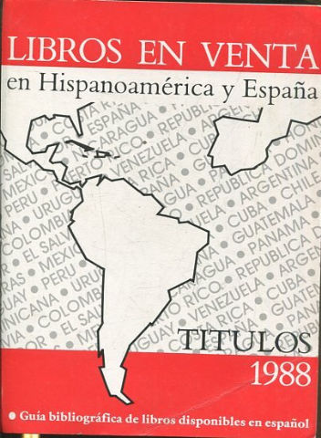 LIBROS EN VENTA EN HISPANOAMERICA Y ESPAÑA. TITULOS 1988.