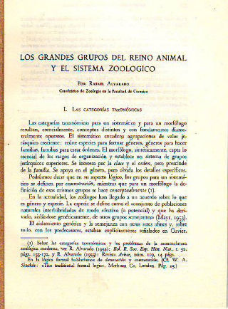 LOS GRANDES GRUPOS DEL REINO ANIMAL Y EL SISTEMA ZOOLOGICO.