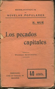 LOS PECADOS CAPITALES. TOMO TERCERO.