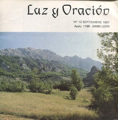 LUZ Y ORACION. Nº 12 SEPTIEMBRE 1987.