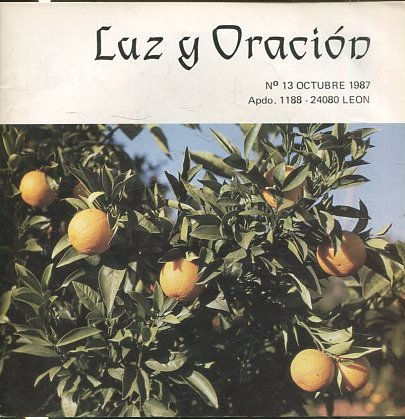 LUZ Y ORACION. Nº 13 OCTUBRE 1987.