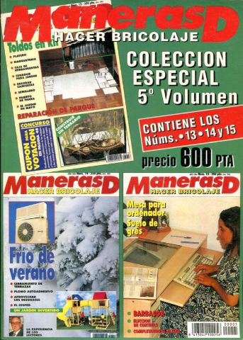 MANERAS DE HACER BRICOLAJE. COLECCIÓN ESPECIAL 5º VOLUMEN. CONTIENE LOS NUMS. 13, 14 Y 15.
