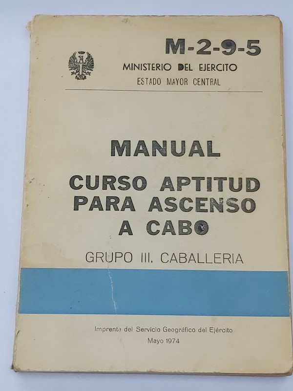 Manual curso aptitud para ascenso a cabo, grupo III. Caballeria