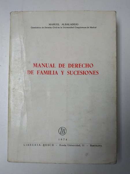 Manual de derecho de familia y sucesion